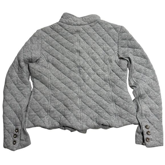 Cabi Quilted Jacket Peacoat 100% Cotton Women's Size Medium Gray 3182 216051 - Picture 7 of 10